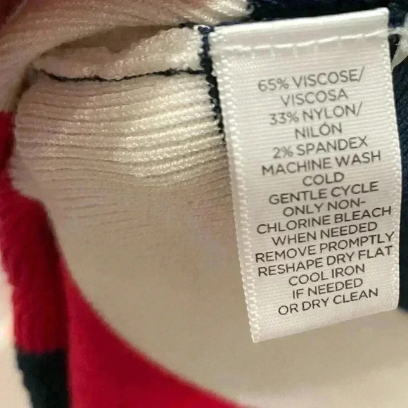 Loft Red, White, & Blue Sweater Long Sleeve Dress - Picture 2 of 5